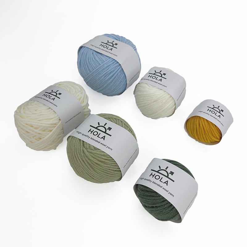 Blooming Daisy Wall Art Kit - Premium Yarn Colors Daisy wall art punch needle yarn in sky blue, cream, sage green, mustard yellow and forest green HOLA brand premium colors