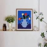Punch Needle Wall Art Kit | Blue Vase & Flowers