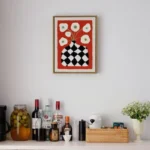 Punch Needle Wall Art Kit | Checkered Vase & Flowers