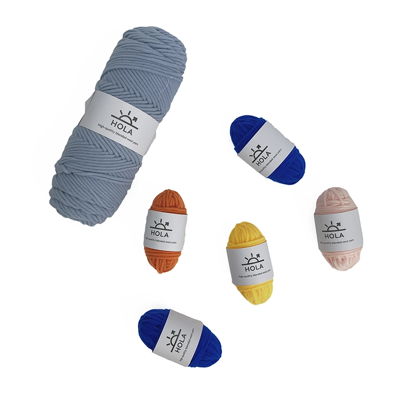 Frida Kahlo Punch Needle Wall Art Kit - Premium Yarn Collection Colorful yarn collection for Frida Kahlo wall art including blue, orange, yellow, pink and navy HOLA brand punch needle yarn