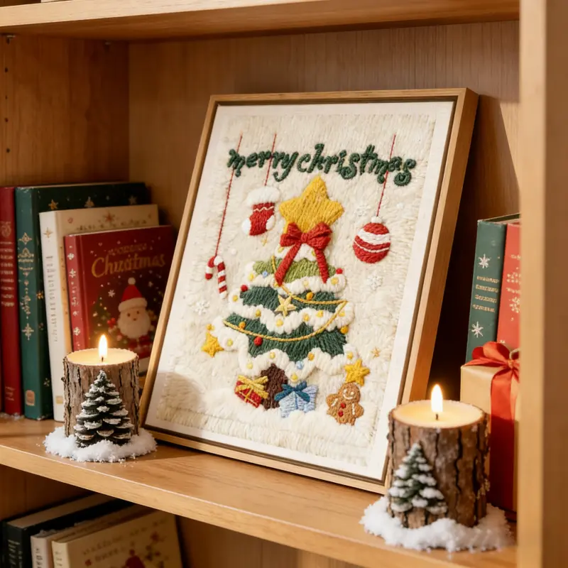 Punch Needle Wall Art Kit | Christmas Tree