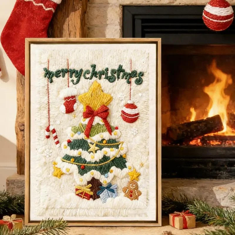 Punch Needle Wall Art Kit | Christmas Tree