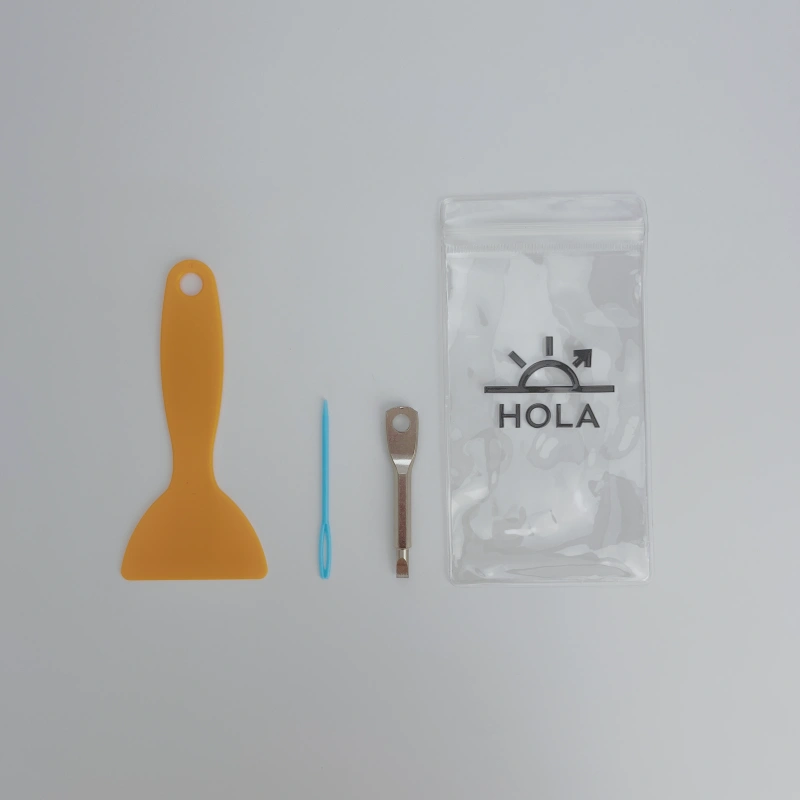 Showing accessory tools included in the Hoop Series punch needle kit.
