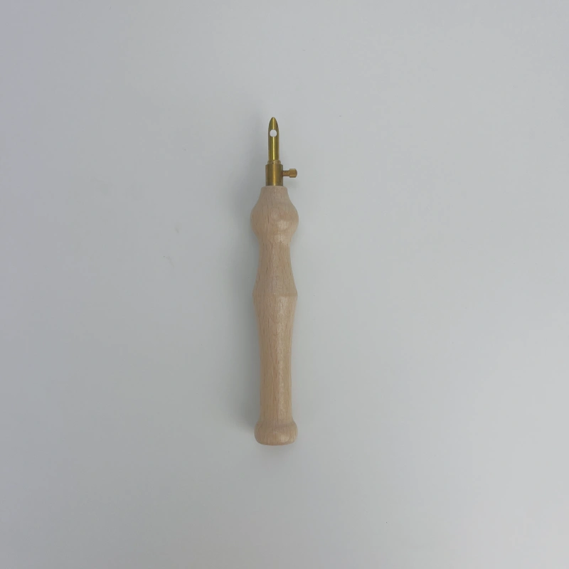 Showing the structure of an adjustable punch needle on a white background.